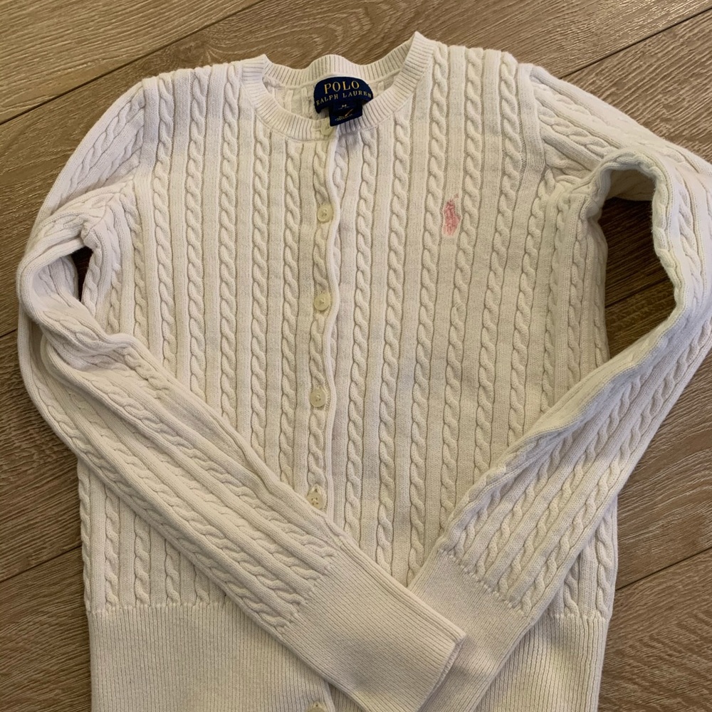 Ralph Lauren Girl's Mini Cable Cotton Cardigan